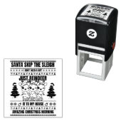 Kerst Vrolijk Kerstfeest voor cadeau rendieren Zelfinktende Stempel (In situ)