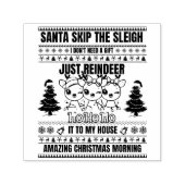 Kerst Vrolijk Kerstfeest voor cadeau rendieren Zelfinktende Stempel (Design)