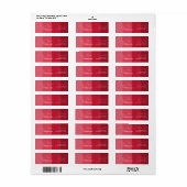 Kerst Vrolijk Kerstmis Rode Streep Familie Label (Full Sheet)