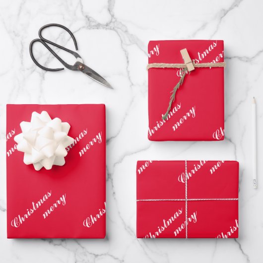 Kerst Vrolijk Kerstpapier Vellen (Voorkant)