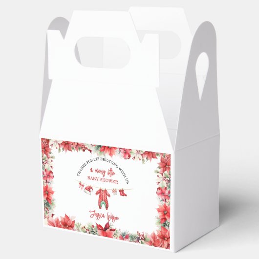 Kerst Vrolijk klein Baby shower Genderneutraal Bedankdoosjes (Geopend)