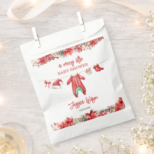 Kerst Vrolijk klein Baby shower Genderneutraal Bedankzakje (Geknipt)