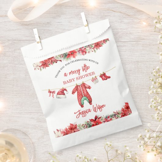 Kerst Vrolijk klein Baby shower Genderneutraal Bedankzakje (Geknipt)