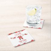 Kerst Vrolijk klein Baby shower Genderneutraal Kartonnen Onderzetters (Insitu)