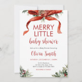 Kerst Vrolijk klein Baby shower Kaart (Voorkant)