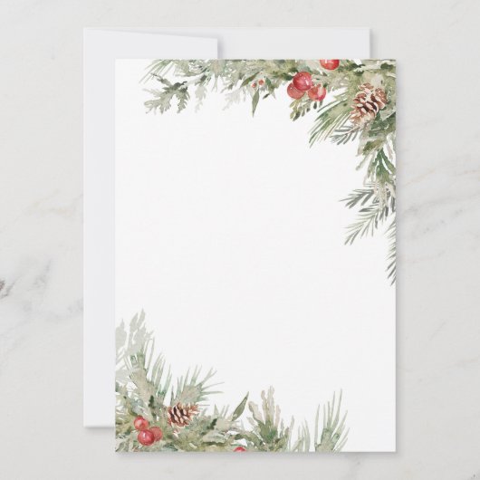 Kerst Vrolijk klein Baby shower Kaart (Achterkant)