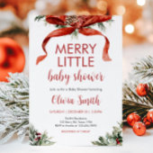 Kerst Vrolijk klein Baby shower Kaart