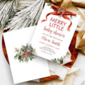 Kerst Vrolijk klein Baby shower Kaart