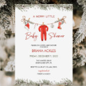 Kerst Vrolijk klein Baby shower Kaart