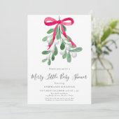 Kerst Vrolijk klein Baby shower Kaart (Staand voorkant)