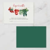 Kerst Vrolijk Klein Baby shower Luier Raffle Informatiekaartje (Voorkant / Achterkant)