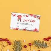 Kerst Vrolijk Klein Baby shower Luier Raffle Informatiekaartje