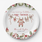 Kerst Vrolijk klein Baby shower Papieren Bordje (Voorkant)