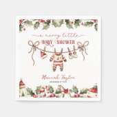 Kerst Vrolijk klein Baby shower Servet (Voorkant)