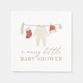 Kerst Vrolijk klein Baby shower Servet (Voorkant)