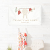 Kerst Vrolijk klein Baby shower Spandoek (Insitu)