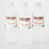Kerst Vrolijk klein Baby shower Waterfles Etiket (Flessen)