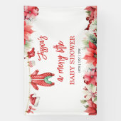 Kerst Vrolijk klein Baby shower Welkomstbord Spandoek (Verticaal)