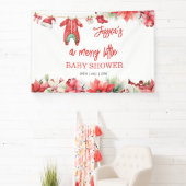 Kerst Vrolijk klein Baby shower Welkomstbord Spandoek (Insitu)