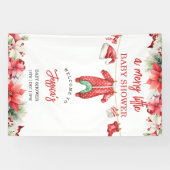 Kerst Vrolijk klein Baby shower Welkomstbord Spandoek (Horizontaal)