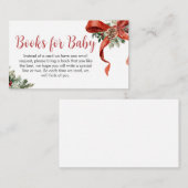 Kerst Vrolijk Kleine Baby shower Boeken voor Baby Informatiekaartje (Voorkant / Achterkant)