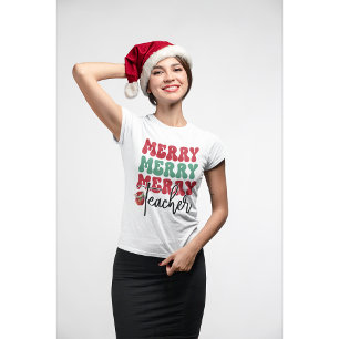 Kerst Vrolijk Leraar Shirt