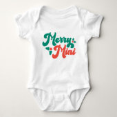 Kerst Vrolijk Mini Cute Moderne Typografie Script Romper (Voorkant)