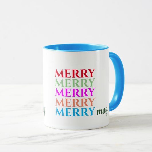 Kerst Vrolijk Vrolijk Vrolijk Vrolijk Mok (Voorkant rechts)