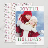 Kerst VROLIJKE FEESTDAGEN Foto Waterverf Feestdagenkaart (Voorkant / Achterkant)
