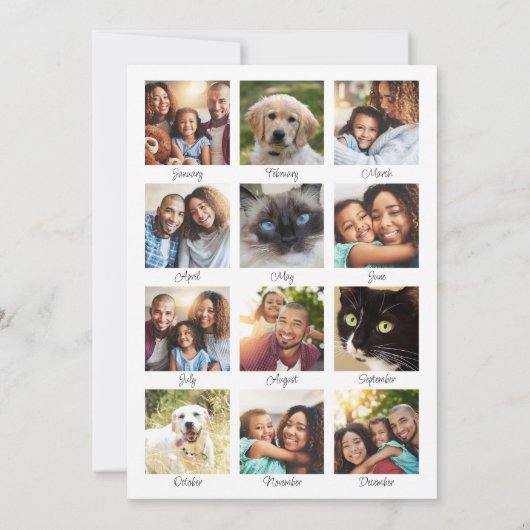 Kerst vrolijke heldere foto feestdagenkaart (Achterkant)