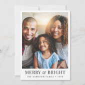 Kerst vrolijke heldere foto feestdagenkaart (Voorkant)