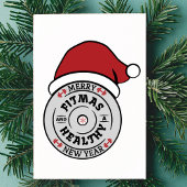 Kerst vrolijke kerstmis en gezonde nieuwjaarskaart bedankkaart