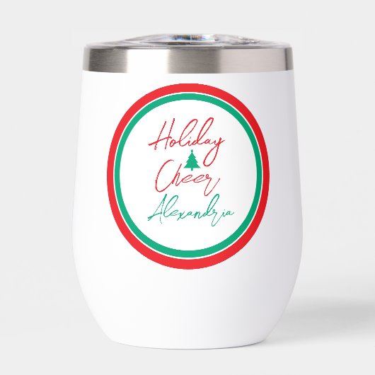 Kerst Vrolijkheid Script Kerstboom Feest Favor (Voorkant)