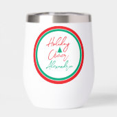 Kerst Vrolijkheid Script Kerstboom Feest Favor (Achterkant)