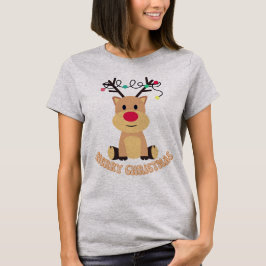Kerst Vrouwen Basic T-shirt in grijs