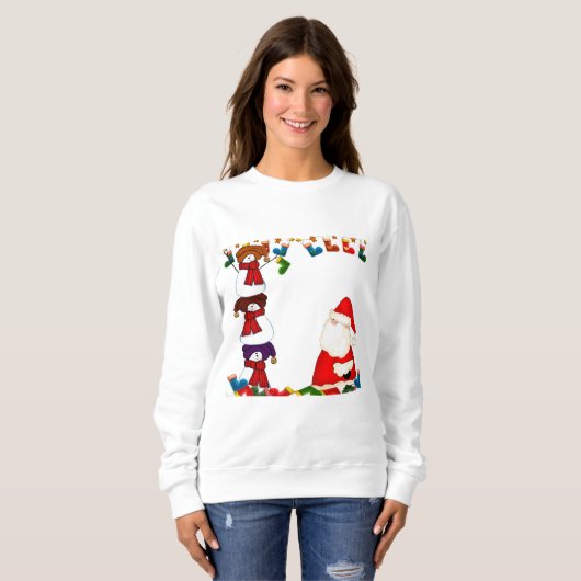 Kerst vrouwen lange mouw Shirt (Voorkant volledig)