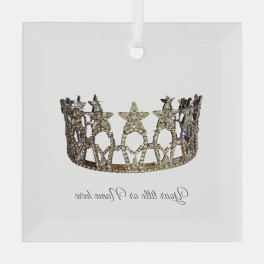 Kerst VS Pageant als Crown Glass Glas Ornament (Achterkant)