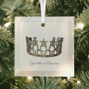 Kerst VS Pageant als Crown Glass Glas Ornament