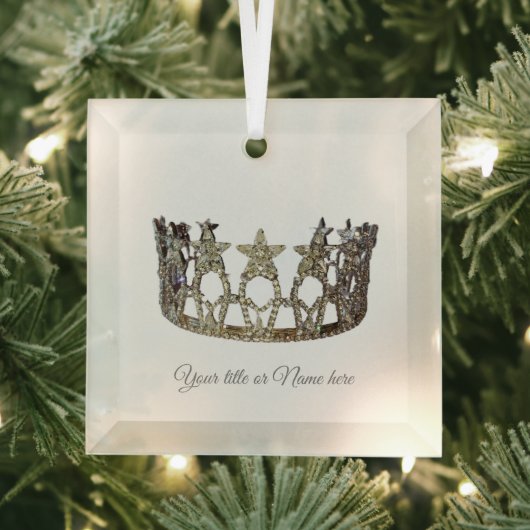 Kerst VS Pageant als Crown Glass Glas Ornament (Insitu)