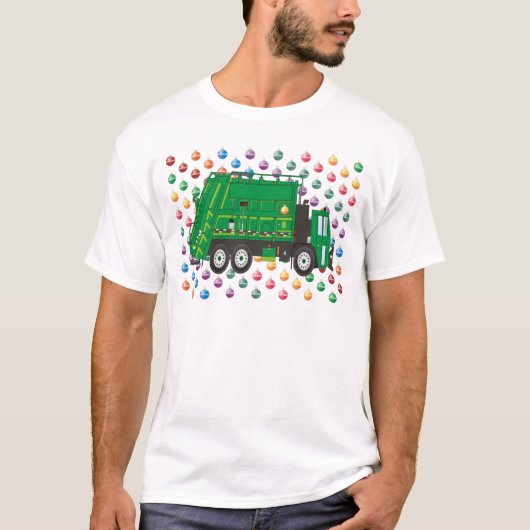 Kerst vuilniswagen december t-shirt (Voorkant)