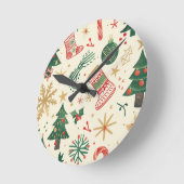 Kerst - Vul je huis - Muurklok Ronde Klok (Hoek)