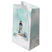 Kerst Vuurtoren Kustvakantie Klein Cadeauzakje (Achterkant Gekanteld)