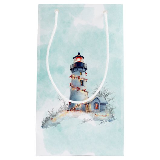 Kerst Vuurtoren Kustvakantie Klein Cadeauzakje (Voorkant)