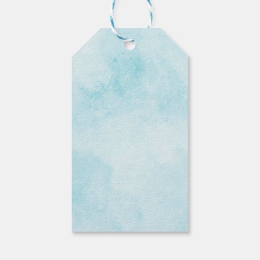 Kerst Vuurtoren Nautische Waterverf Cadeaulabel (Achterkant)