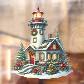Kerst Vuurtoren Window Cling Raamsticker (Vel 2)