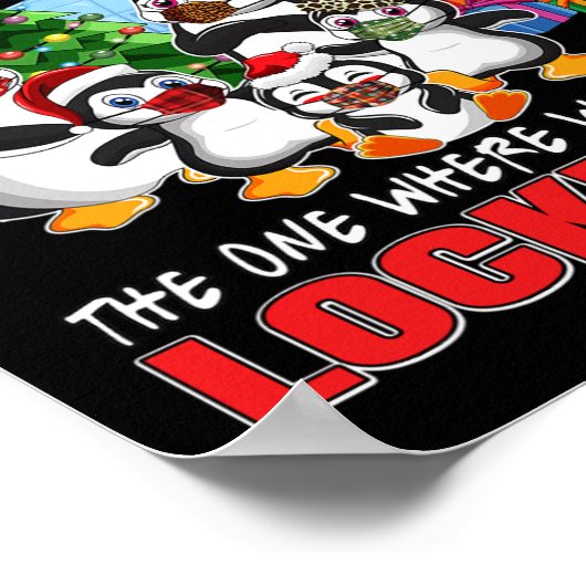 Kerst, waar we in Lockdown Pengui waren Poster (Hoek)