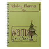 Kerst Wachten Op Kerstman Boom Vakantie Planner Notitieboek (Voorkant)