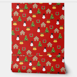Kerst wallpaper patroon achtergrond geschenken roo behang