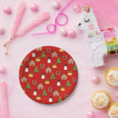 Kerst wallpaper patroon achtergrond geschenken roo papieren bordje (Feest)