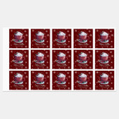 Kerst Warm Chocolade Gepersonaliseerd Rode Bakken Labels (Vel)